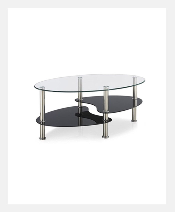 GB-001 Designer Oval Glass Coffee Table 