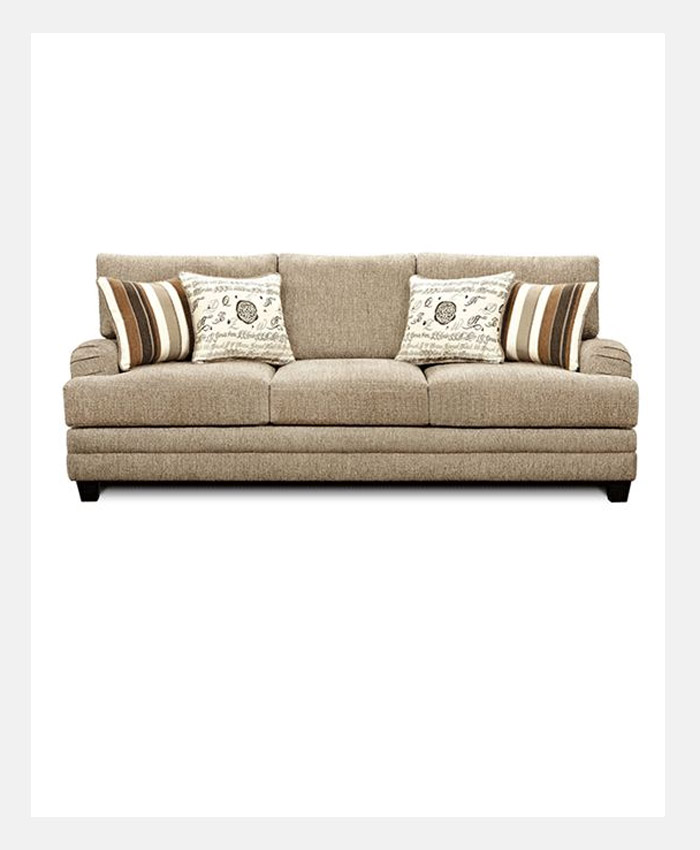 Taupe Sofa with 4 accent Pillows